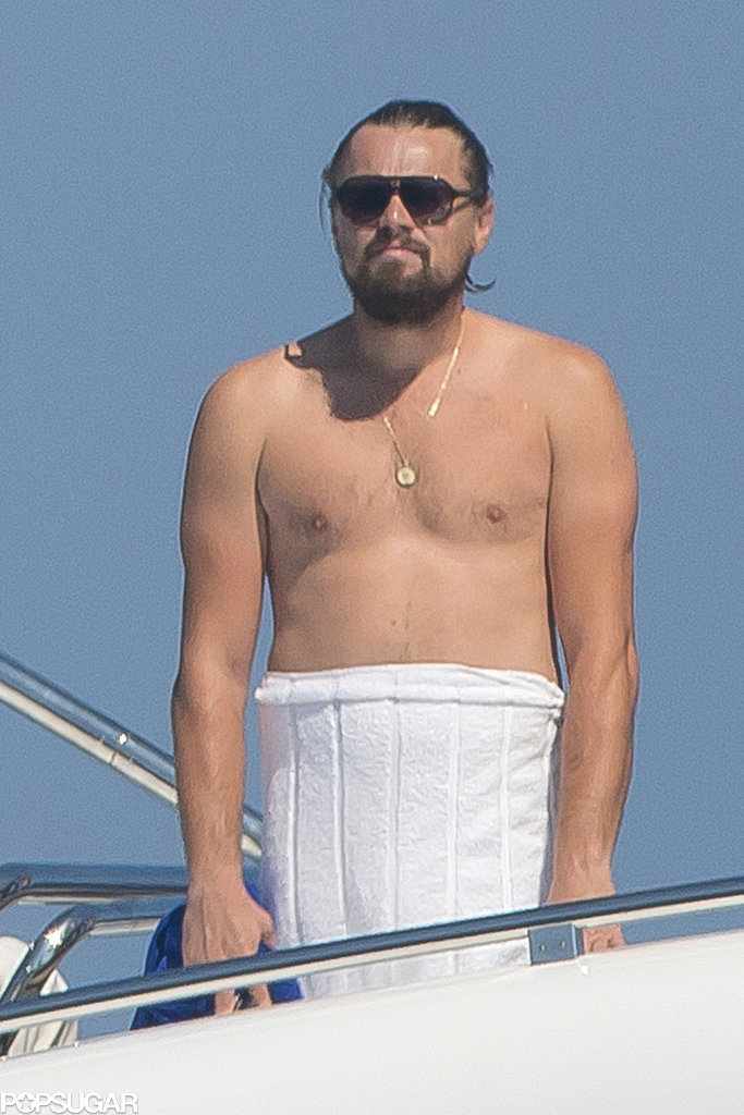 Leonardo Di Caprio Shirtless Toni Garrn 3