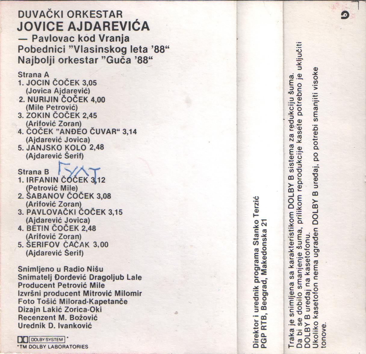 D O Jovice Ajdarevica 1988 Z