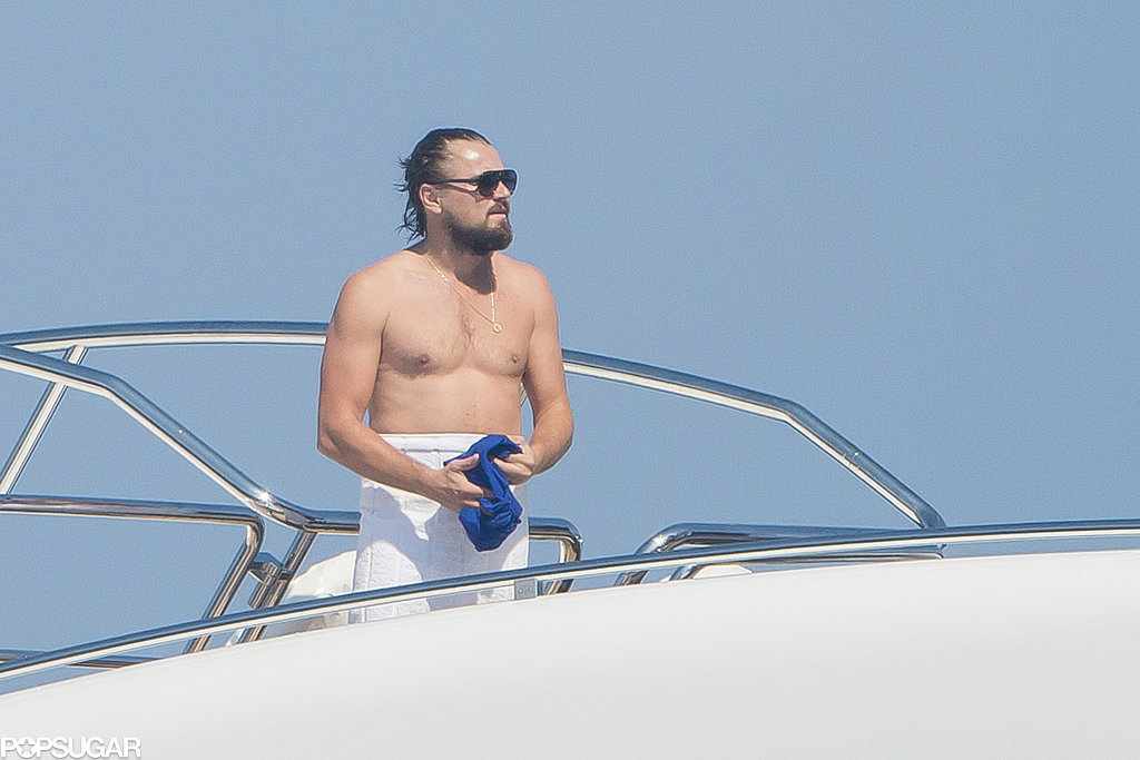 Leonardo Di Caprio Shirtless Toni Garrn 1