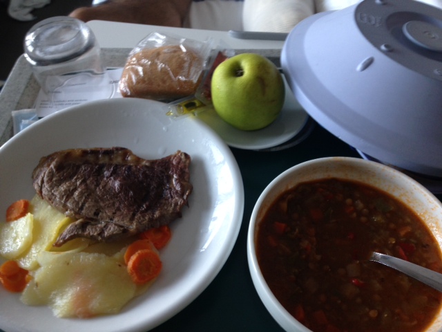 Lental Soup Steak with Potato and Carrot