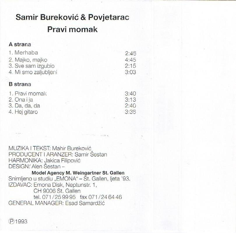 Samir Burekovic 1993 Pravi Momak Zadnja